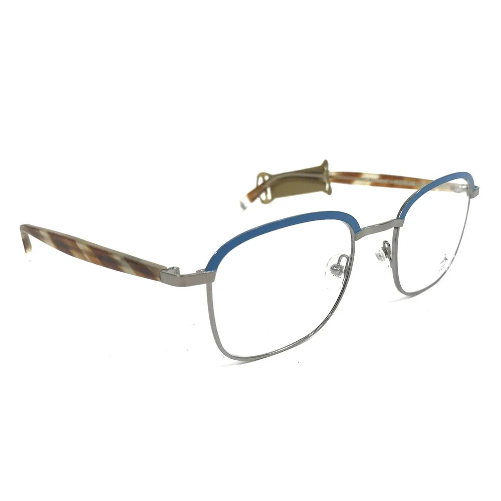 Penguin Eyeglasses Frames THE FERGUSON GM Gunmetal Blue Brown Square 50-20-140